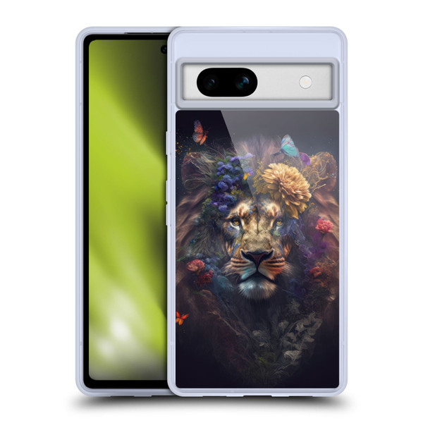 Spacescapes Floral Lions Flowering Pride Soft Gel Case for Google Pixel 7a