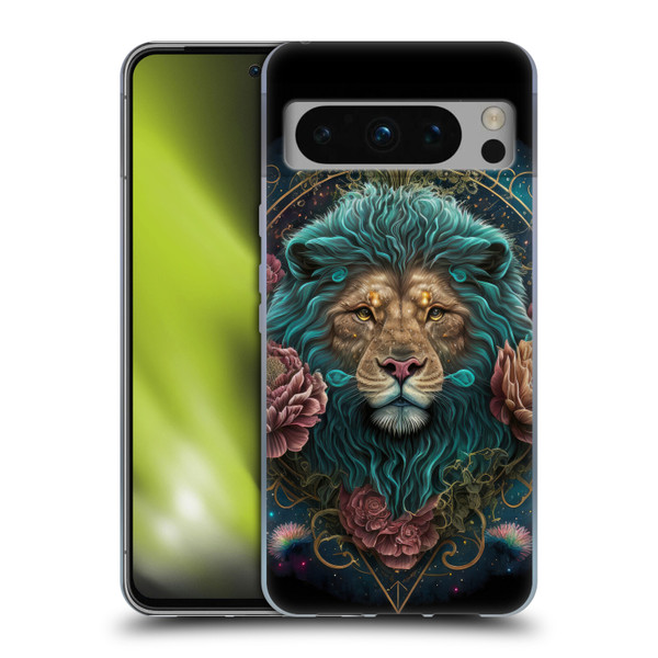 Spacescapes Floral Lions Aqua Mane Soft Gel Case for Google Pixel 8 Pro