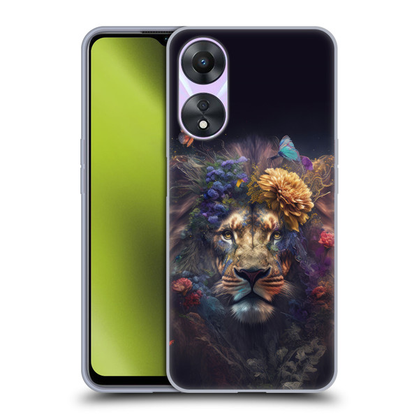 Spacescapes Floral Lions Flowering Pride Soft Gel Case for OPPO A78 5G