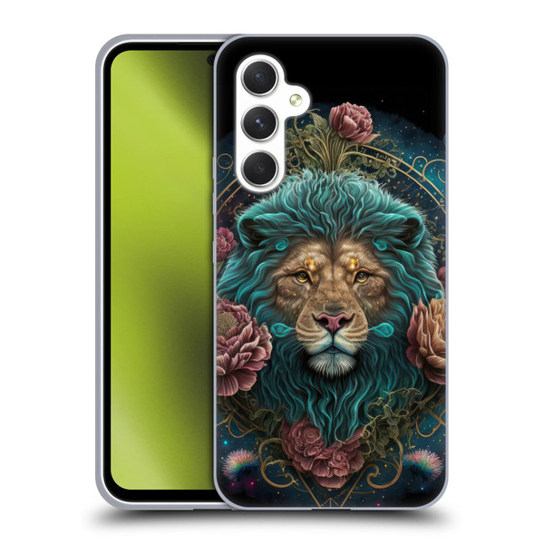 Spacescapes Floral Lions Aqua Mane Soft Gel Case for Samsung Galaxy A54 5G