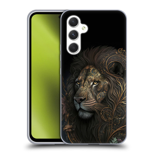 Spacescapes Floral Lions Golden Bloom Soft Gel Case for Samsung Galaxy A54 5G