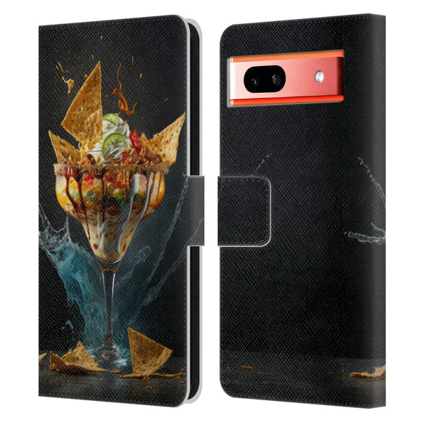 Spacescapes Cocktails Nacho Martini Leather Book Wallet Case Cover For Google Pixel 7a