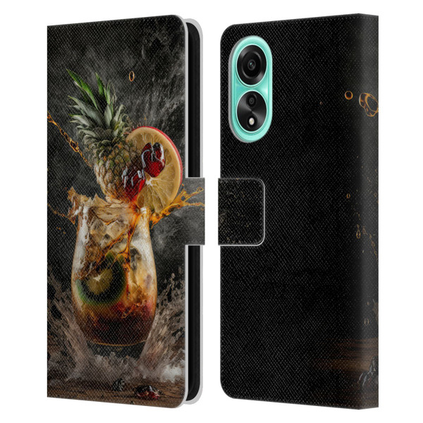 Spacescapes Cocktails Exploding Mai Tai Leather Book Wallet Case Cover For OPPO A78 5G