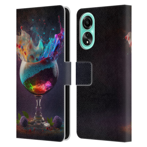 Spacescapes Cocktails Universal Magic Leather Book Wallet Case Cover For OPPO A78 5G
