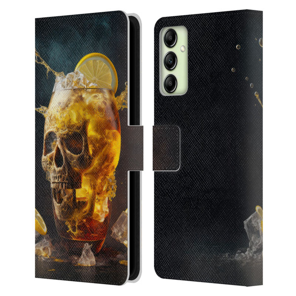Spacescapes Cocktails Long Island Ice Tea Leather Book Wallet Case Cover For Samsung Galaxy A14 5G