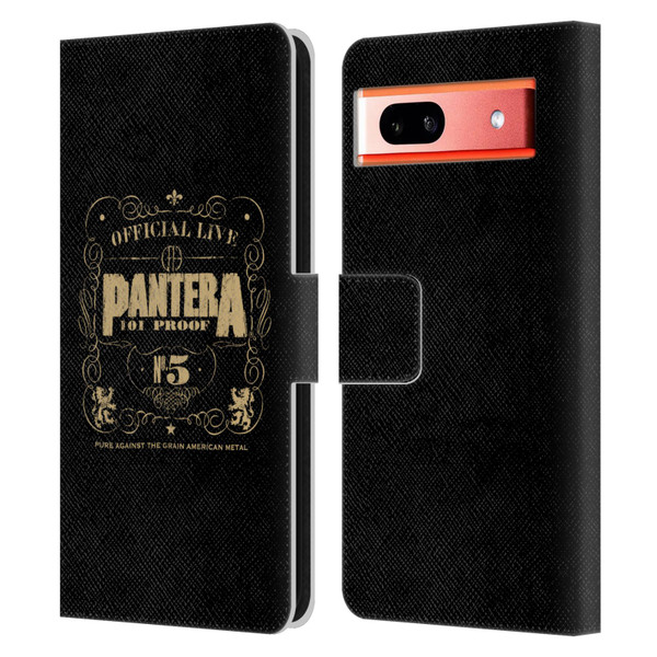 Pantera Art 101 Proof Leather Book Wallet Case Cover For Google Pixel 7a