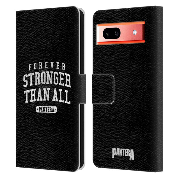 Pantera Art Stronger Than All Leather Book Wallet Case Cover For Google Pixel 7a
