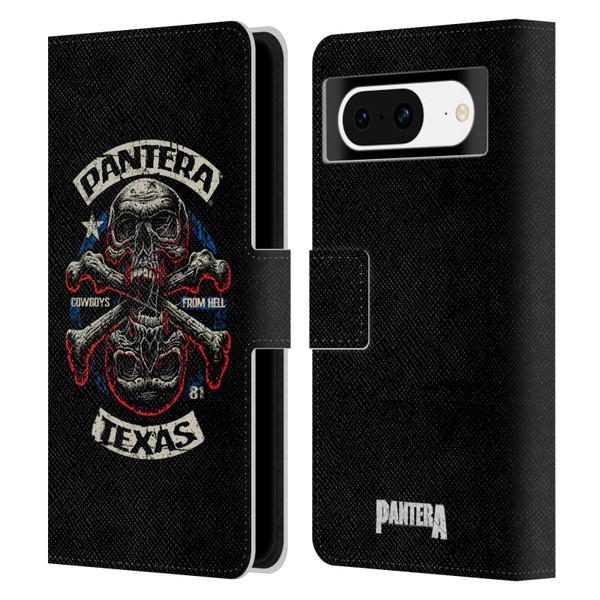 Pantera Art Double Cross Leather Book Wallet Case Cover For Google Pixel 8