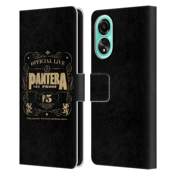 Pantera Art 101 Proof Leather Book Wallet Case Cover For OPPO A78 4G