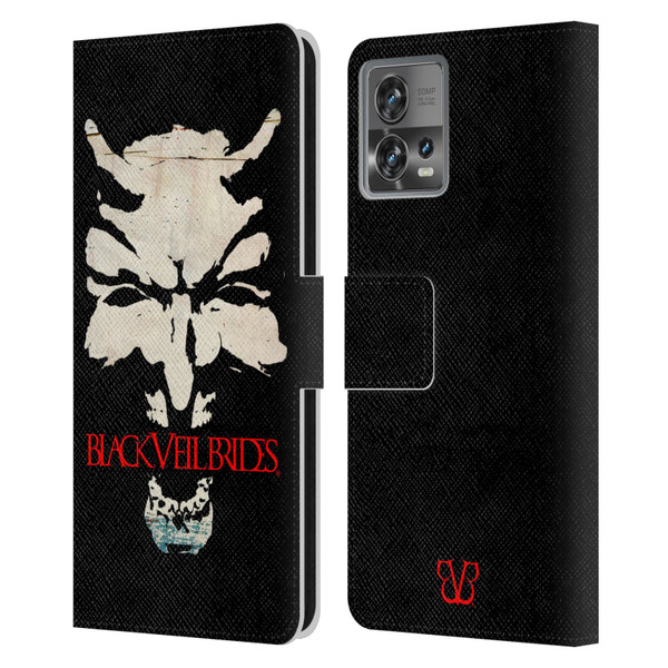 Black Veil Brides Band Art Devil Art Leather Book Wallet Case Cover For Motorola Moto Edge 30 Fusion