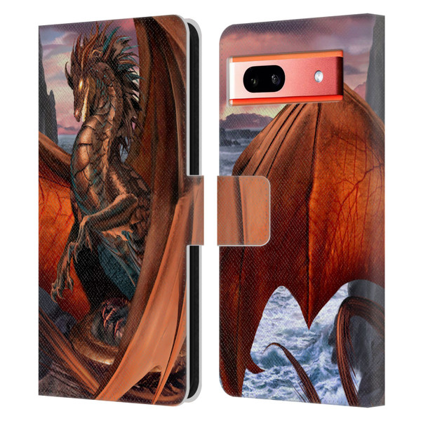 Ruth Thompson Dragons Coppervein Leather Book Wallet Case Cover For Google Pixel 7a
