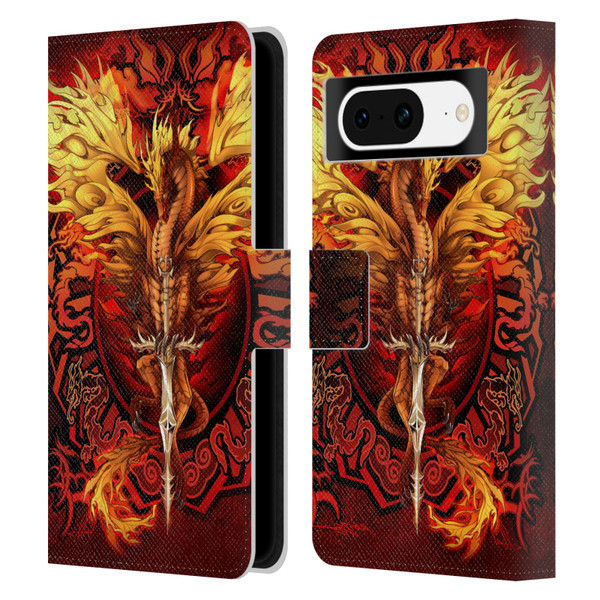 Ruth Thompson Dragons Flameblade Leather Book Wallet Case Cover For Google Pixel 8