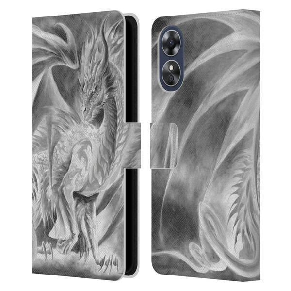 Ruth Thompson Dragons Silver Ice Leather Book Wallet Case Cover For OPPO A17
