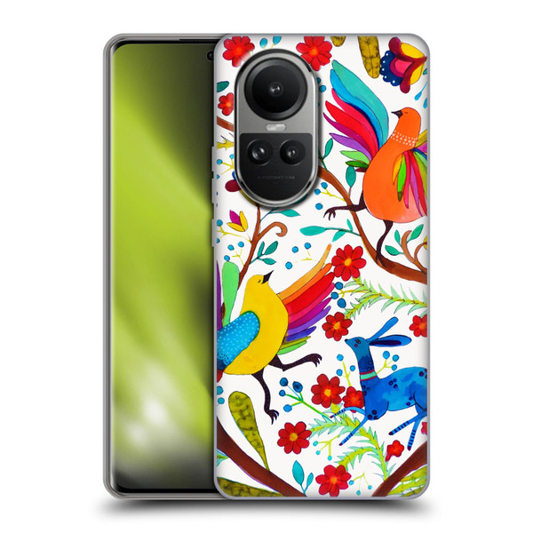 Sylvie Demers Floral Rainbow Wings Soft Gel Case for OPPO Reno10 5G / Reno10 Pro 5G
