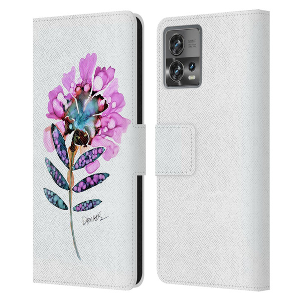 Sylvie Demers Nature Fleur Leather Book Wallet Case Cover For Motorola Moto Edge 30 Fusion