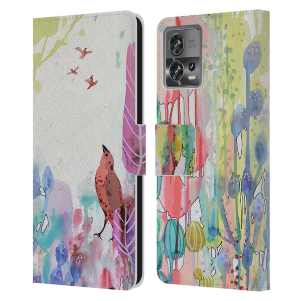 Sylvie Demers Nature Wings Leather Book Wallet Case Cover For Motorola Moto Edge 30 Fusion