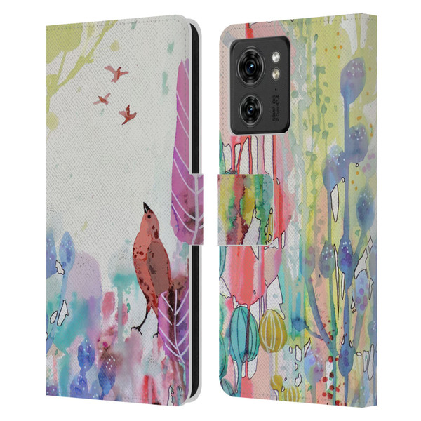 Sylvie Demers Nature Wings Leather Book Wallet Case Cover For Motorola Moto Edge 40