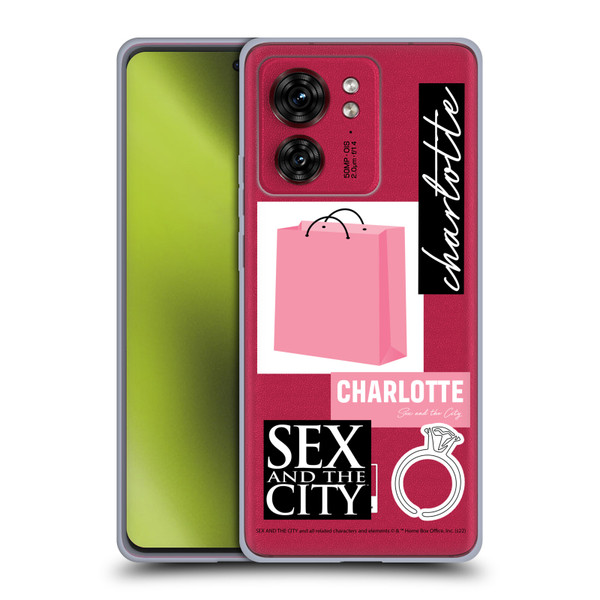 Sex and The City: Television Series Characters Shopping Bag Charlotte Soft Gel Case for Motorola Moto Edge 40