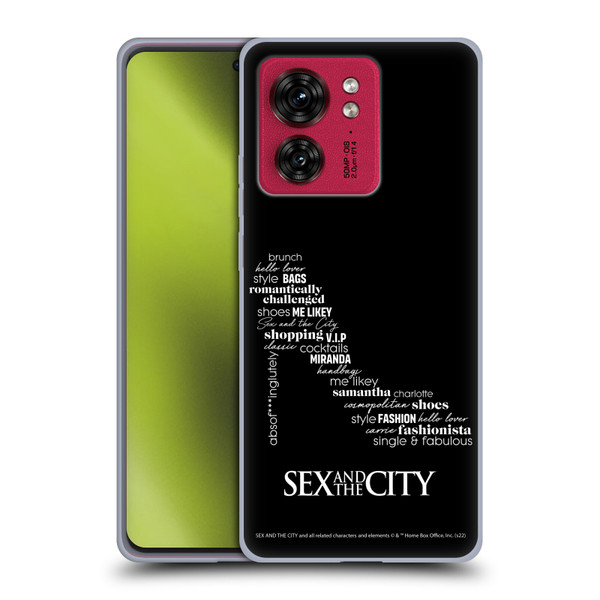 Sex and The City: Television Series Graphics Shoe Soft Gel Case for Motorola Moto Edge 40