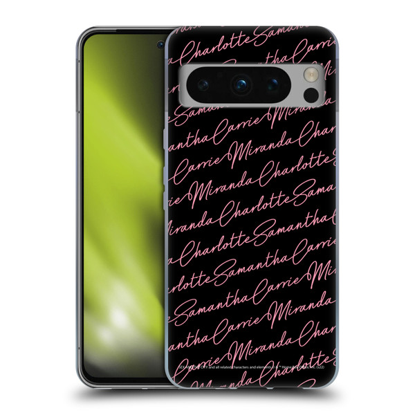 Sex and The City: Television Series Graphics Name Pattern Soft Gel Case for Google Pixel 8 Pro
