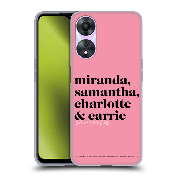 Sex and The City: Television Series Graphics Character 2 Soft Gel Case for OPPO A78 5G