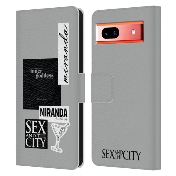 Sex and The City: Television Series Characters Inner Goddess Miranda Leather Book Wallet Case Cover For Google Pixel 7a
