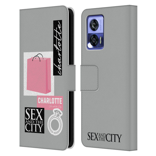 Sex and The City: Television Series Characters Shopping Bag Charlotte Leather Book Wallet Case Cover For Motorola Edge 30 Neo 5G