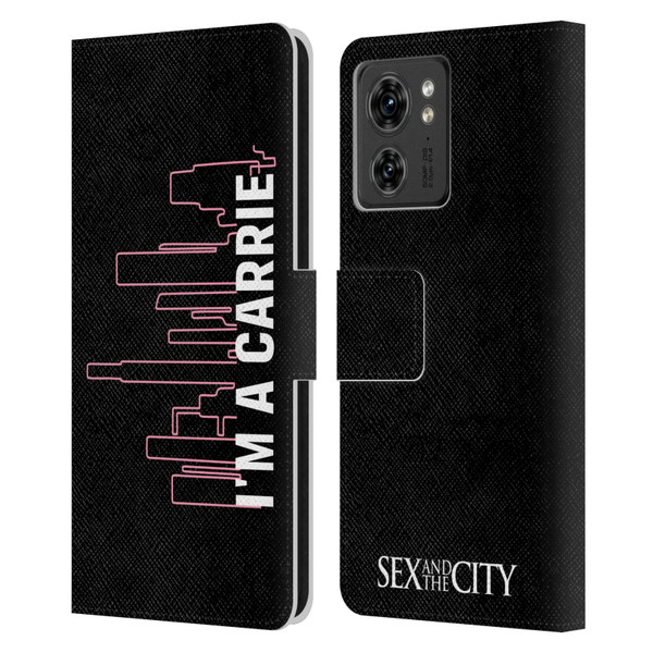 Sex and The City: Television Series Characters Carrie Leather Book Wallet Case Cover For Motorola Moto Edge 40