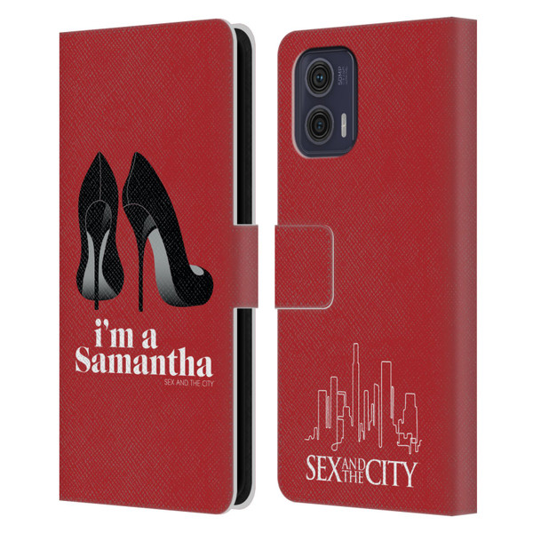 Sex and The City: Television Series Characters I'm A Samantha Leather Book Wallet Case Cover For Motorola Moto G73 5G