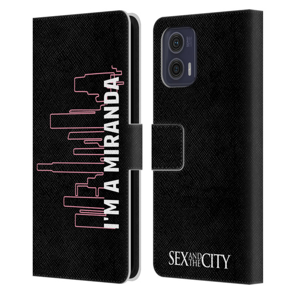 Sex and The City: Television Series Characters Miranda Leather Book Wallet Case Cover For Motorola Moto G73 5G