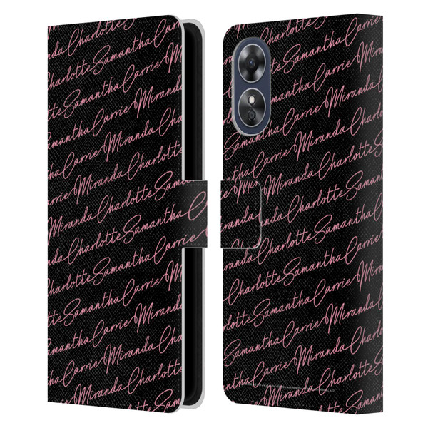 Sex and The City: Television Series Graphics Name Pattern Leather Book Wallet Case Cover For OPPO A17