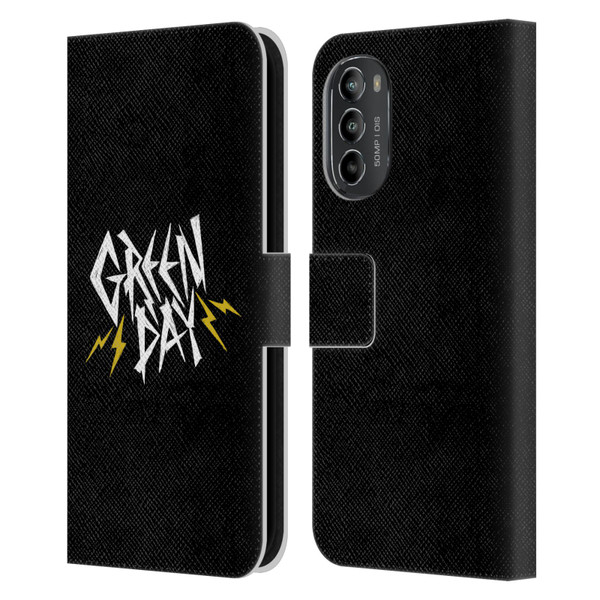 Green Day Graphics Bolts Leather Book Wallet Case Cover For Motorola Moto G82 5G