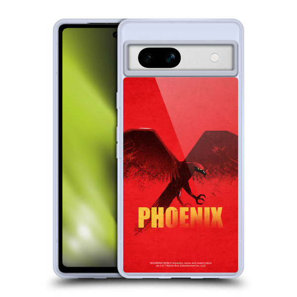 Fantastic Beasts: Secrets of Dumbledore Graphic Badges Phoenix Soft Gel Case for Google Pixel 7a