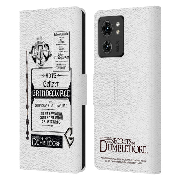 Fantastic Beasts: Secrets of Dumbledore Graphics Gellert Grindelwald Leather Book Wallet Case Cover For Motorola Moto Edge 40