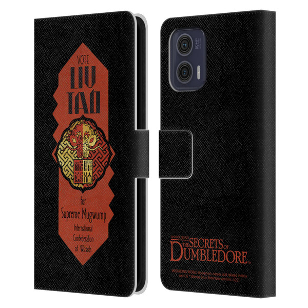 Fantastic Beasts: Secrets of Dumbledore Graphics Liu Tao Leather Book Wallet Case Cover For Motorola Moto G73 5G