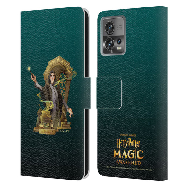 Harry Potter: Magic Awakened Characters Snape Leather Book Wallet Case Cover For Motorola Moto Edge 30 Fusion