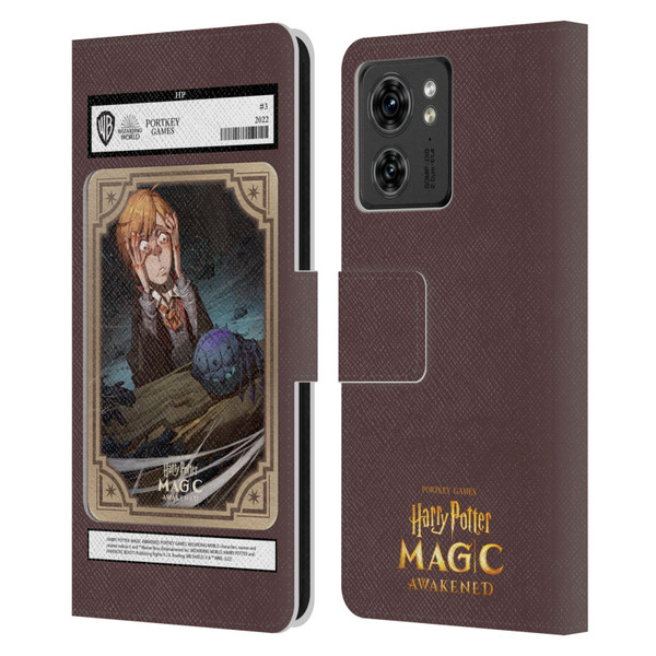 Harry Potter: Magic Awakened Characters Ronald Weasley Card Leather Book Wallet Case Cover For Motorola Moto Edge 40