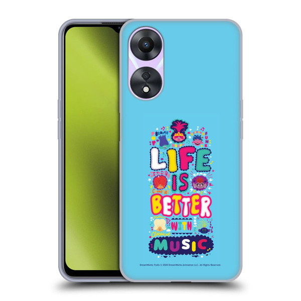 Trolls World Tour Key Art Quote Soft Gel Case for OPPO A78 5G