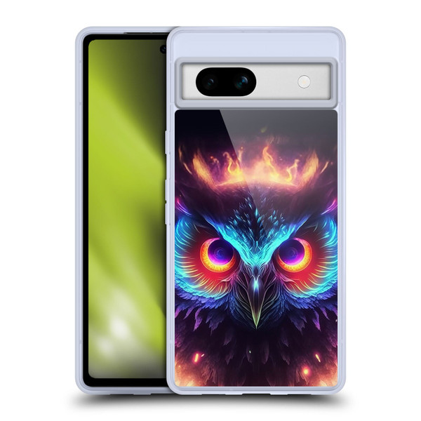 Wumples Cosmic Animals Owl Soft Gel Case for Google Pixel 7a