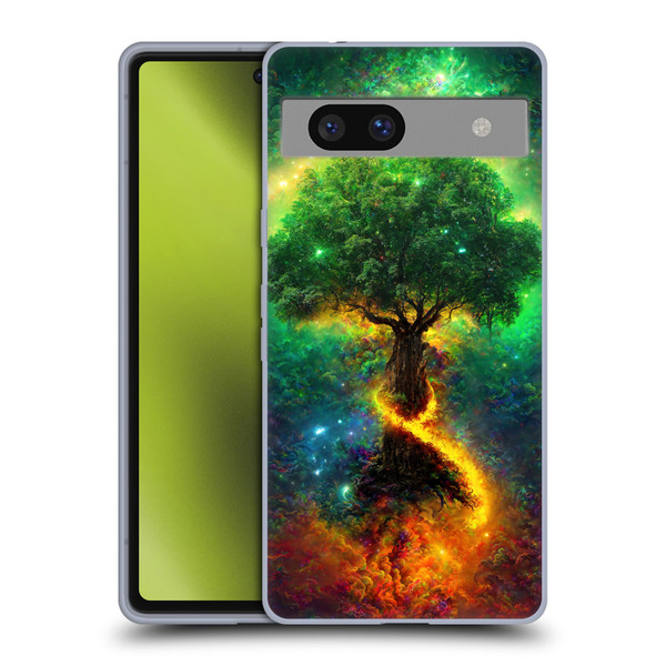 Wumples Cosmic Universe Yggdrasil, Norse Tree Of Life Soft Gel Case for Google Pixel 7a