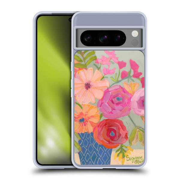 Suzanne Allard Floral Graphics Blue Diamond Soft Gel Case for Google Pixel 8 Pro