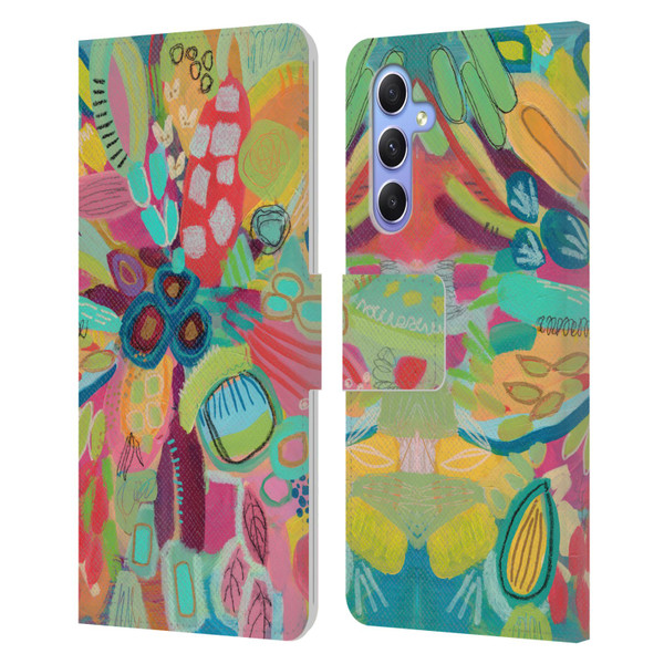Suzanne Allard Floral Art Dancing In The Garden Leather Book Wallet Case Cover For Samsung Galaxy A34 5G