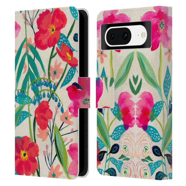 Suzanne Allard Floral Graphics Garden Party Leather Book Wallet Case Cover For Google Pixel 8