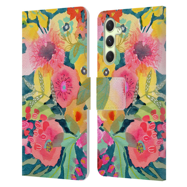 Suzanne Allard Floral Graphics Delightful Leather Book Wallet Case Cover For Samsung Galaxy A54 5G