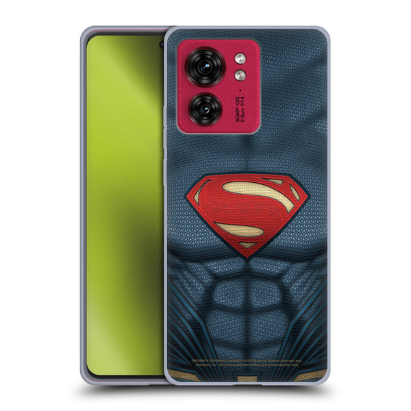 Batman V Superman: Dawn of Justice Graphics Superman Costume Soft Gel Case for Motorola Moto Edge 40