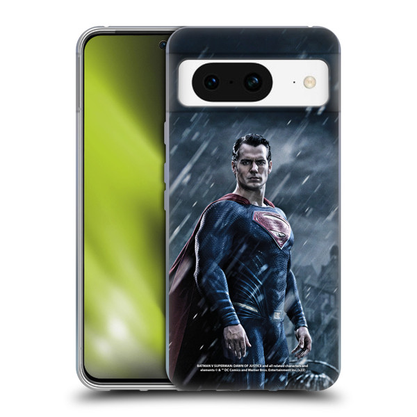 Batman V Superman: Dawn of Justice Graphics Superman Soft Gel Case for Google Pixel 8