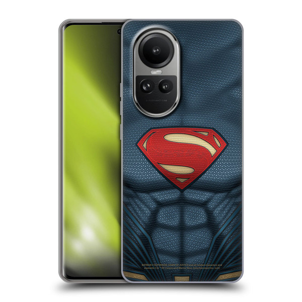 Batman V Superman: Dawn of Justice Graphics Superman Costume Soft Gel Case for OPPO Reno10 5G / Reno10 Pro 5G