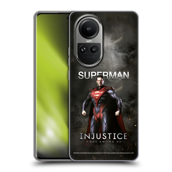 Injustice Gods Among Us Characters Superman Soft Gel Case for OPPO Reno10 5G / Reno10 Pro 5G
