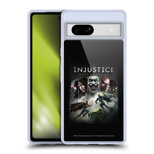 Injustice Gods Among Us Key Art Poster Soft Gel Case for Google Pixel 7a