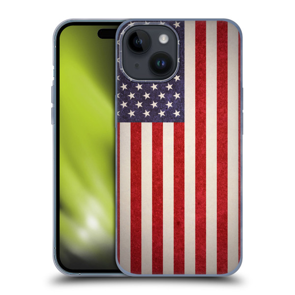 Ameritech Graphics American Flag Soft Gel Case for Apple iPhone 15